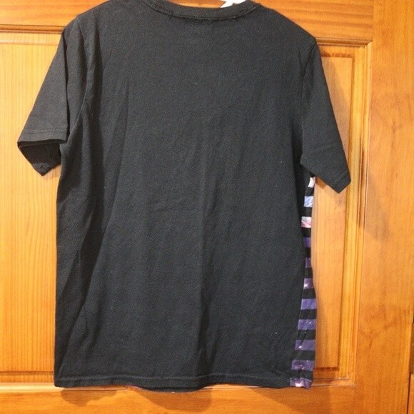 SK Apparel Vintage Galaxy Striped Space Print T-Shirt Medium Retro Tee - Picture 5 of 9